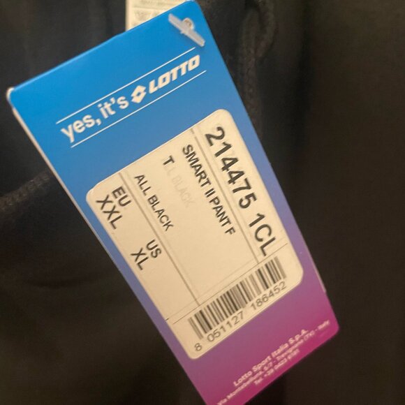 Lotto Smart 2 Men's Athletic Black Sweat Pants - Picture 6 of 7